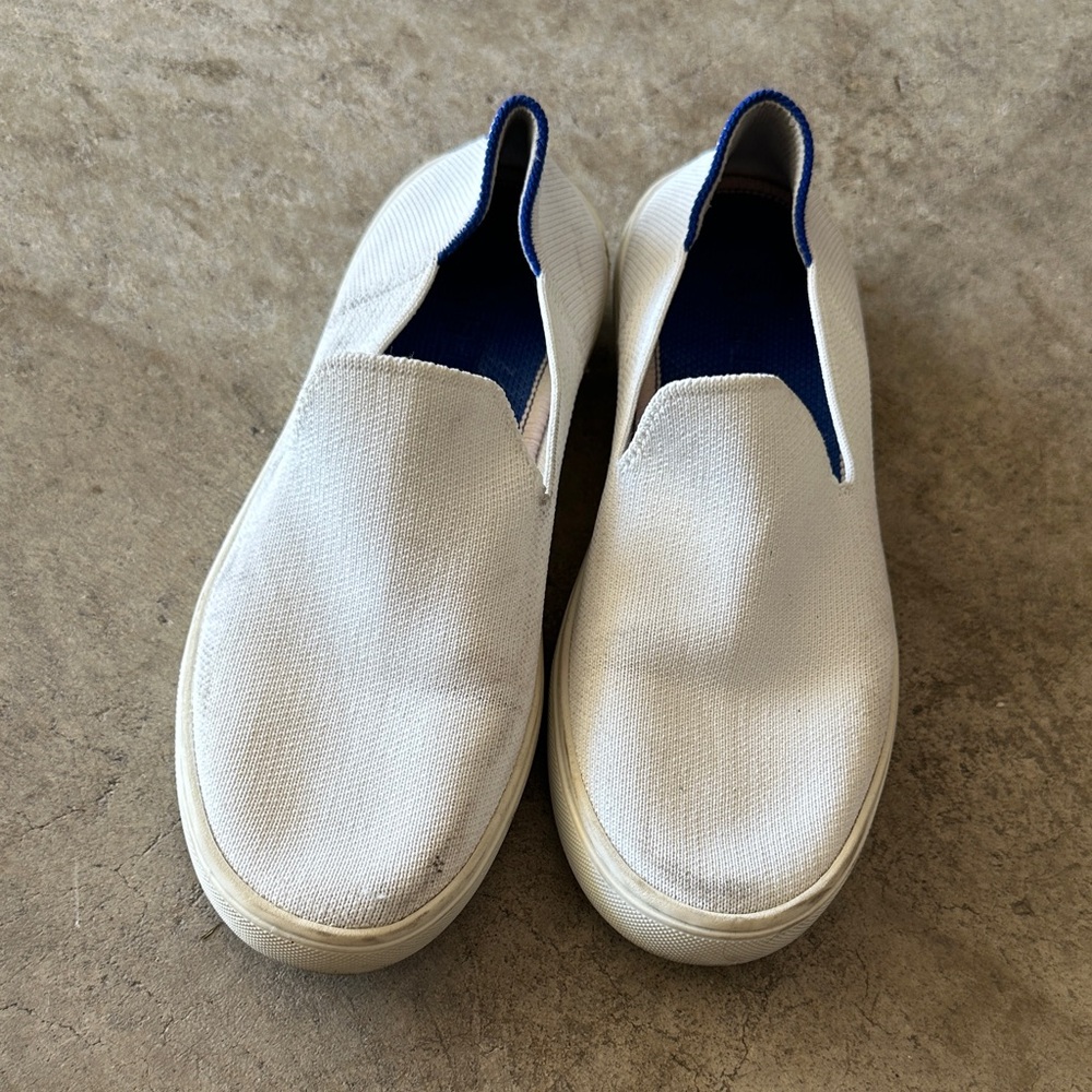 White Slip-On Canvas Shoes